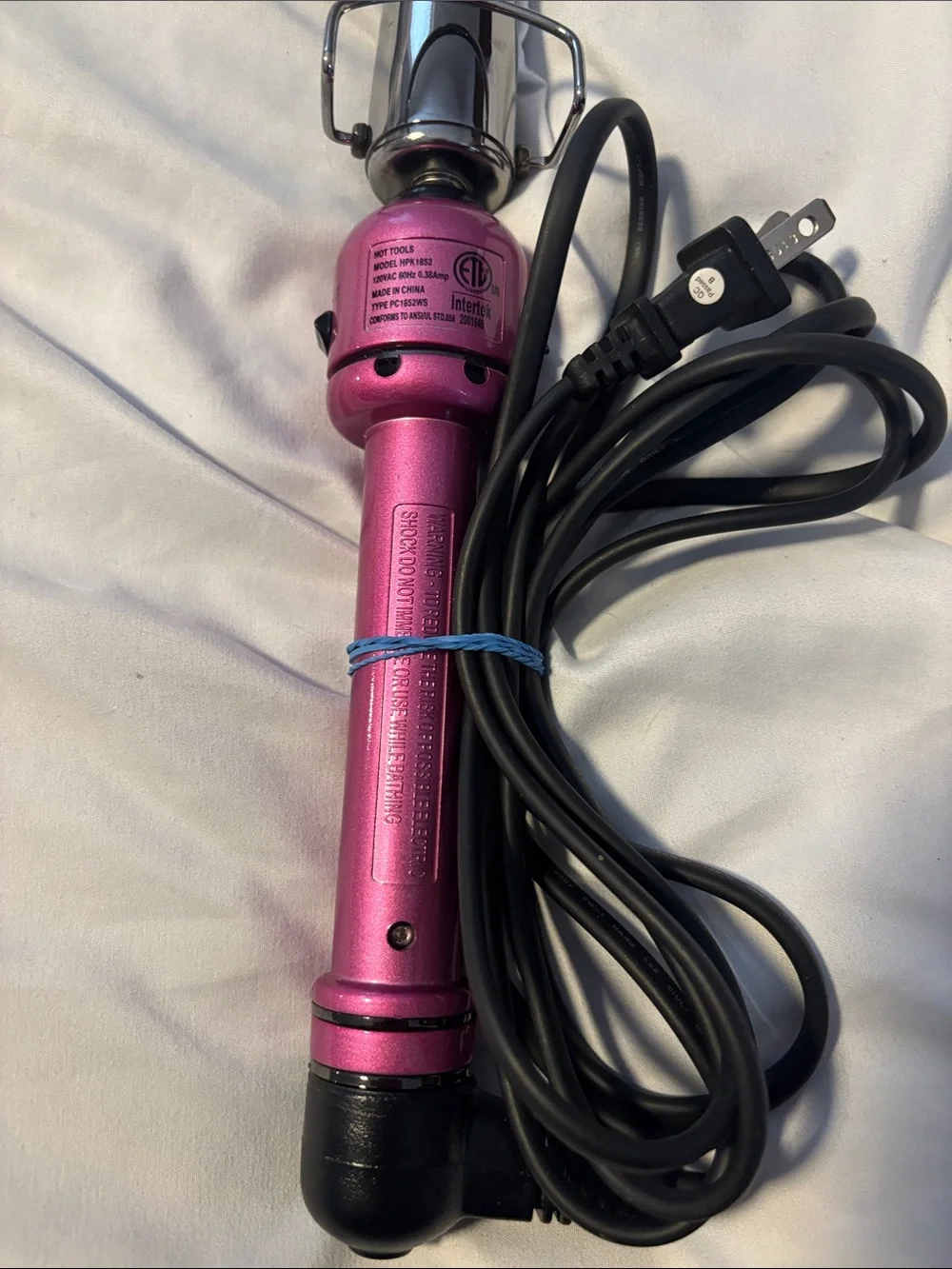Hot Tools Pink Tapered Curling Wand